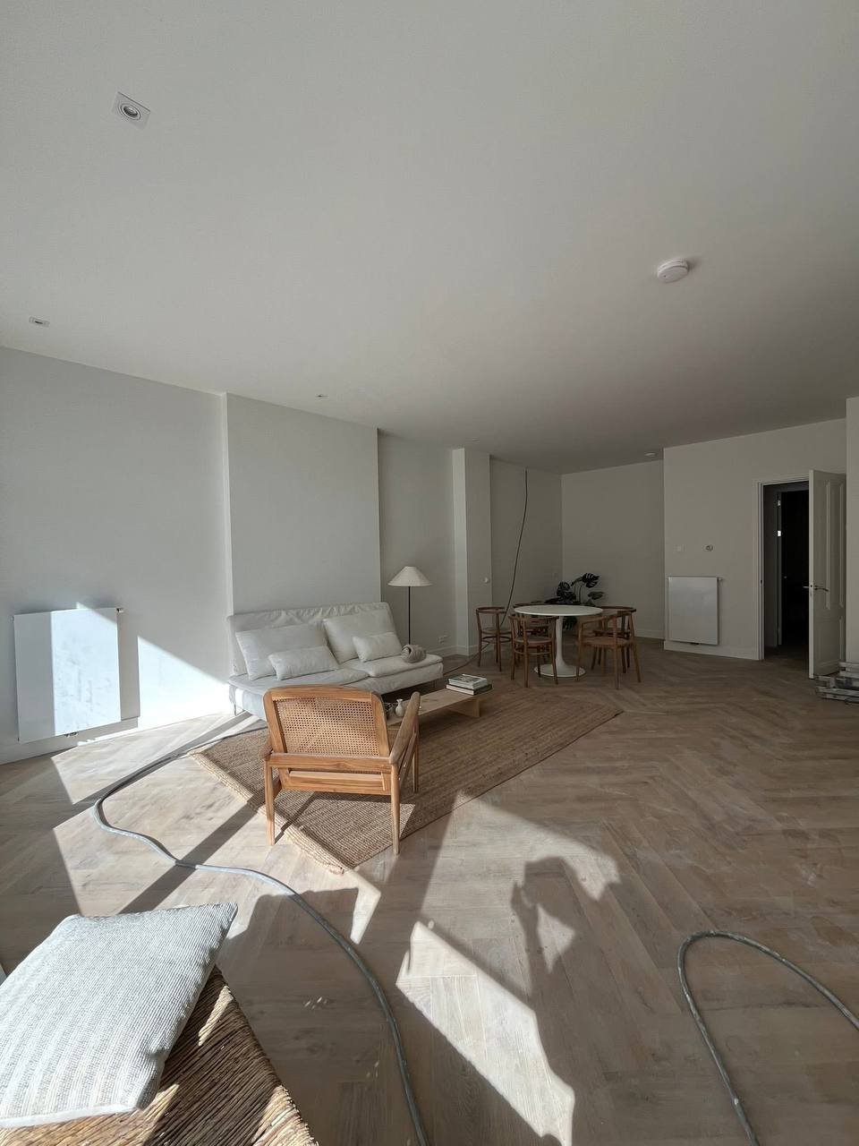 Woonkamer gestuct door Stukadoor Rotterdam